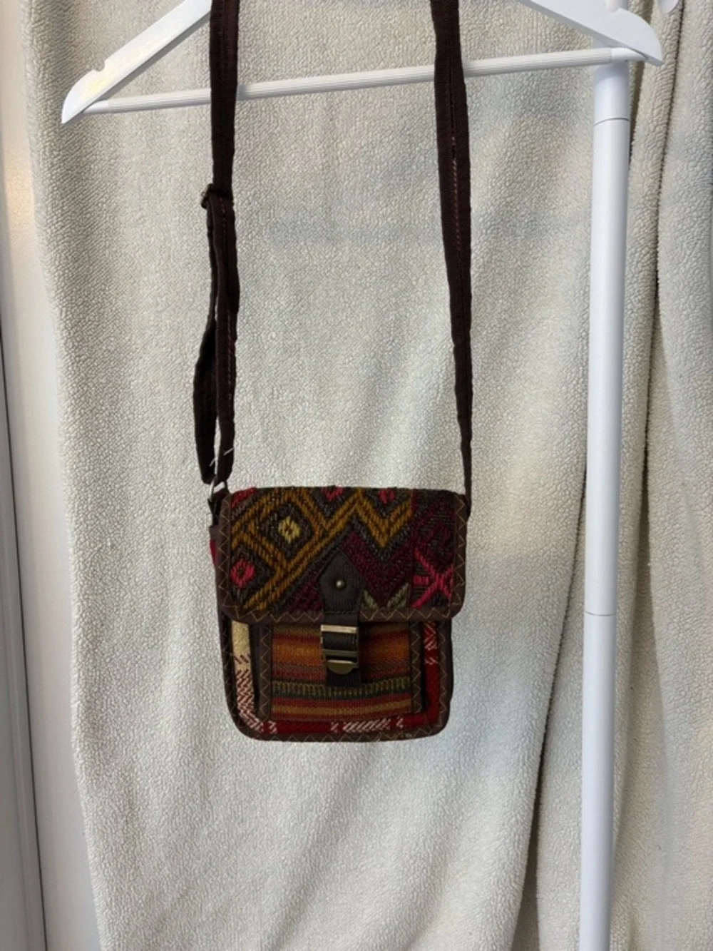 Bohemian Patterned Crossbody Mini Bag in Multicolor - Picture 4 of 13